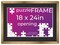 18x24 Jigsaw Puzzle Frame Kit - Kit Includes Puzzle Glue Sheets, Bronze Wood Puzzle Frame with Black Mat, UV Acrylic, Backing,, Hanging Hardware
